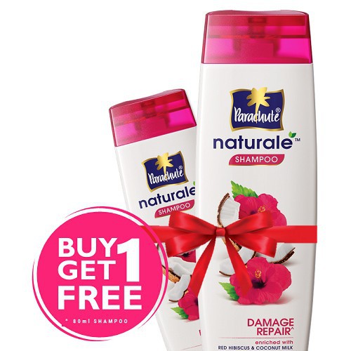 Parachute Naturale Shampoo Damage Repair 340ml (80ml Shampoo Free)